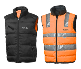 Reversible Hi Vis Puffer Vest 2